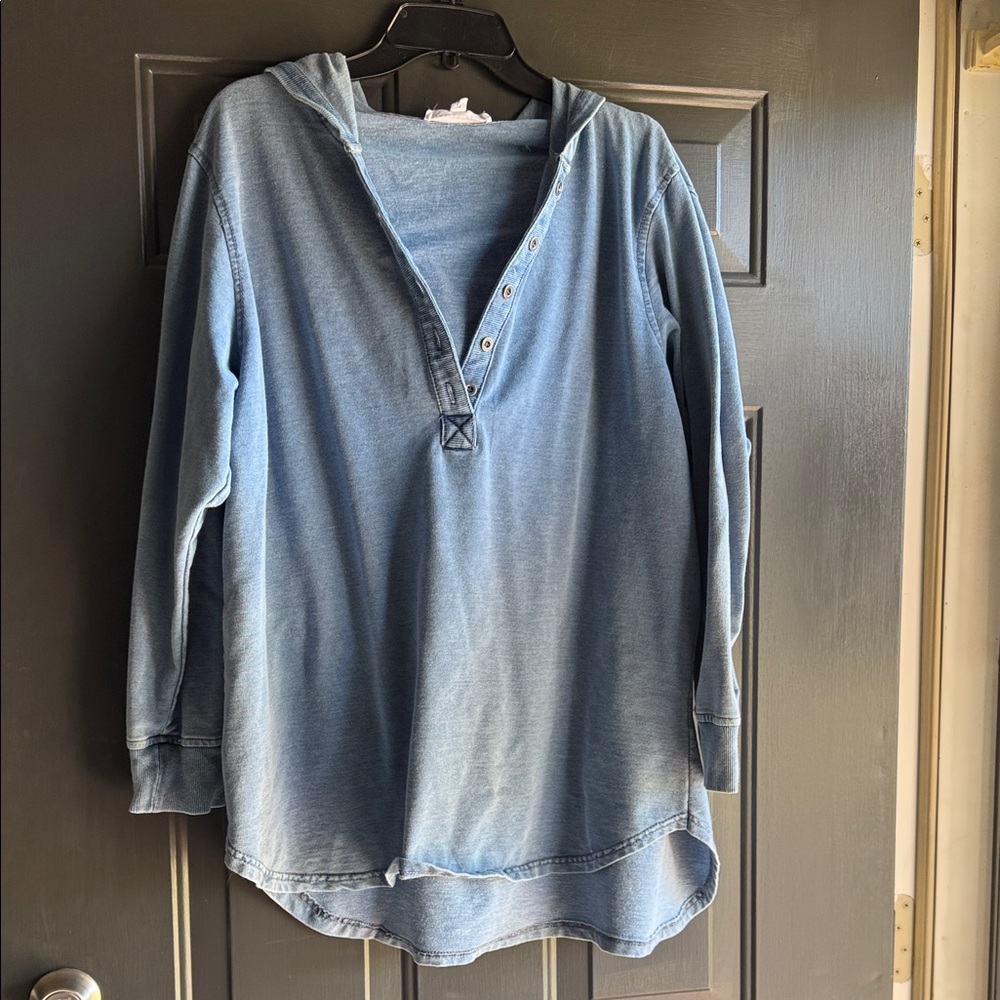 Jane and Delancey Denim Blue Top
